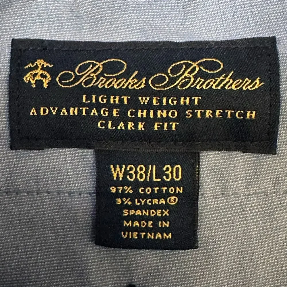 Brooks Brothers Lightweight Advantage Chino Pants Mens Actual Size 37x30 Gray